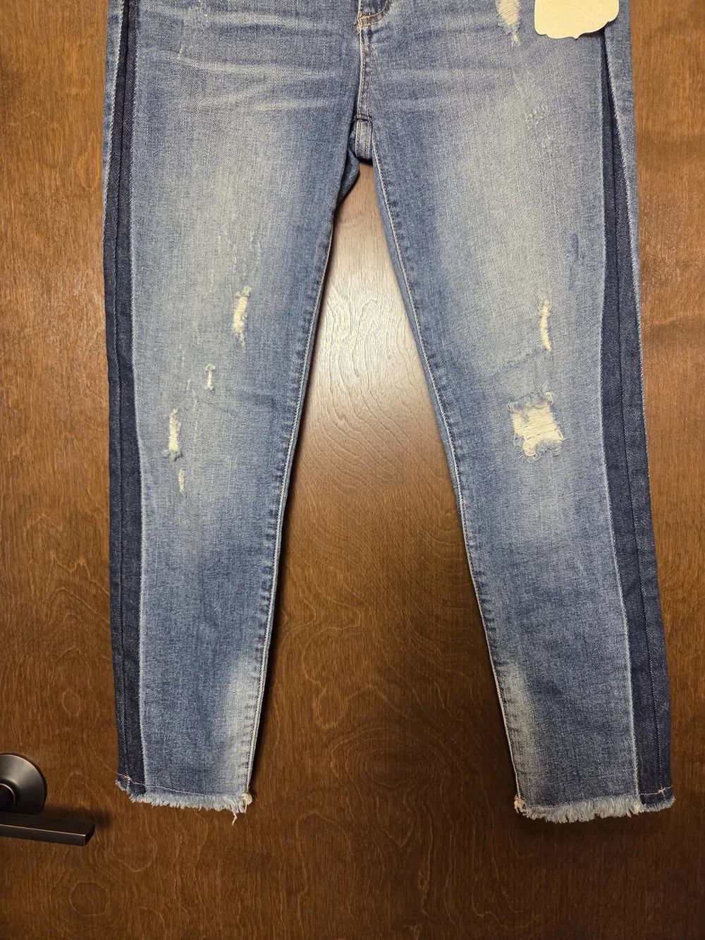 Altar'd State Two-Tone Blue Cropped Ankle Jeans NWT